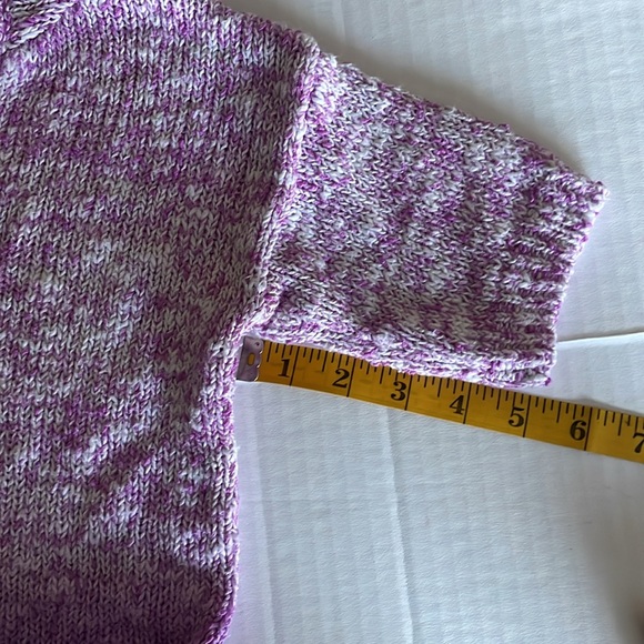 Justice purple Ombre hooded knit short sleeve sweater girls size 14 - Picture 11 of 12